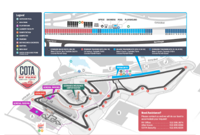 COTA RV Park Map